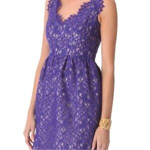 Shoshanna scalloped lace dress